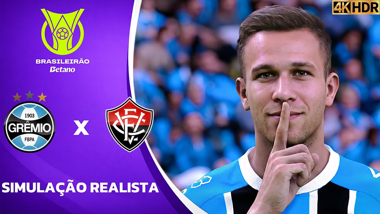 Grêmio x Vitoria | Brasileirão 2026 | 6 Rodada | Simulação 4K Ultra HD (60FPS) Gogosz Patch.