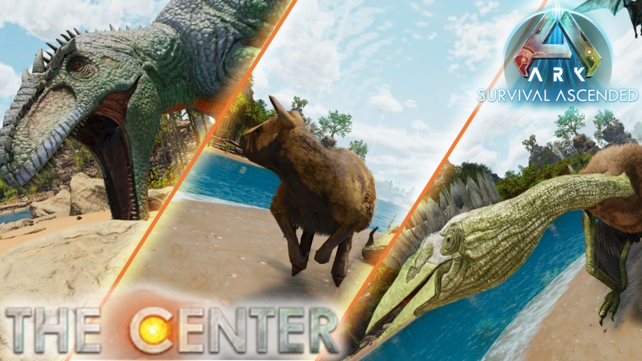 LES SPAWN DE DINO LES PLUS UTILE SUR THE CENTER, giga, quetz, shasta, (ark ascended tuto dino )