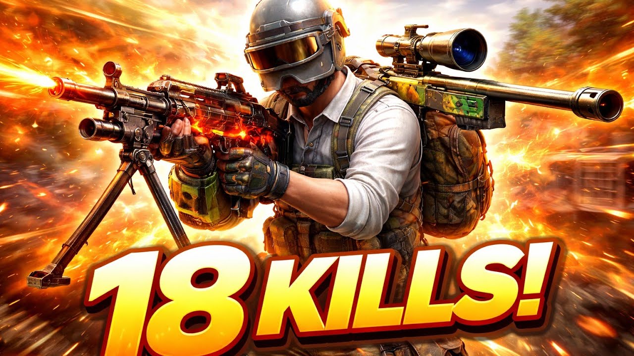 M249 + Sniper = DESTRUCTION 💀 | 18 Kill Match | BGMI SOLO |