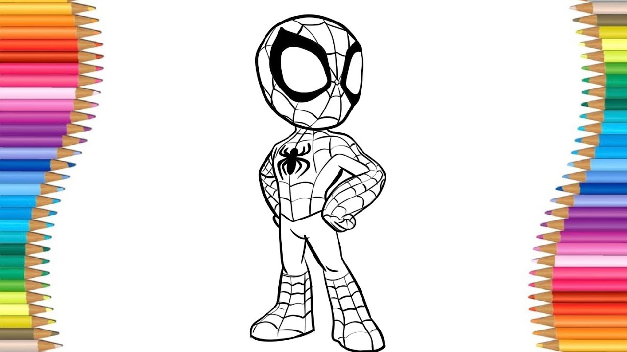 Örümcek Adam (SPIDER-MAN) Çizimi - Çocuklar için Kolay Çizimler - How to Draw Spiderman for Kids 