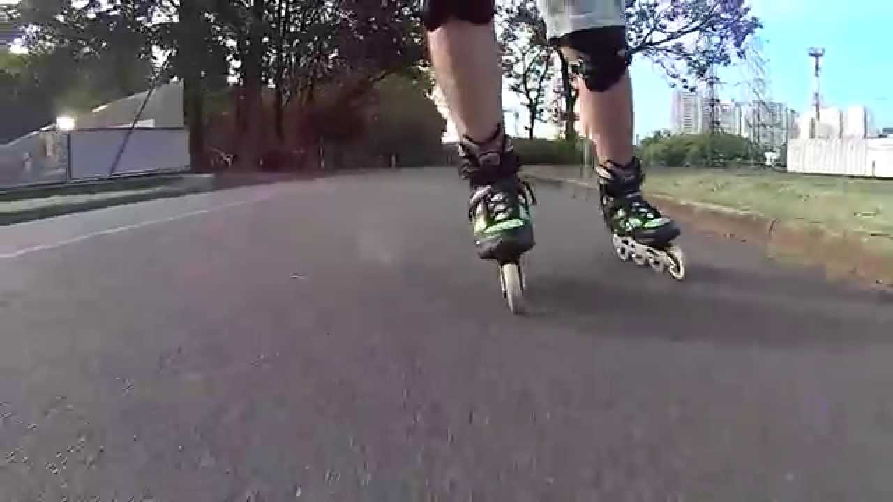 Inline skating on a bike trail in Sao Paulo - Brazil, with the Macroblade 90