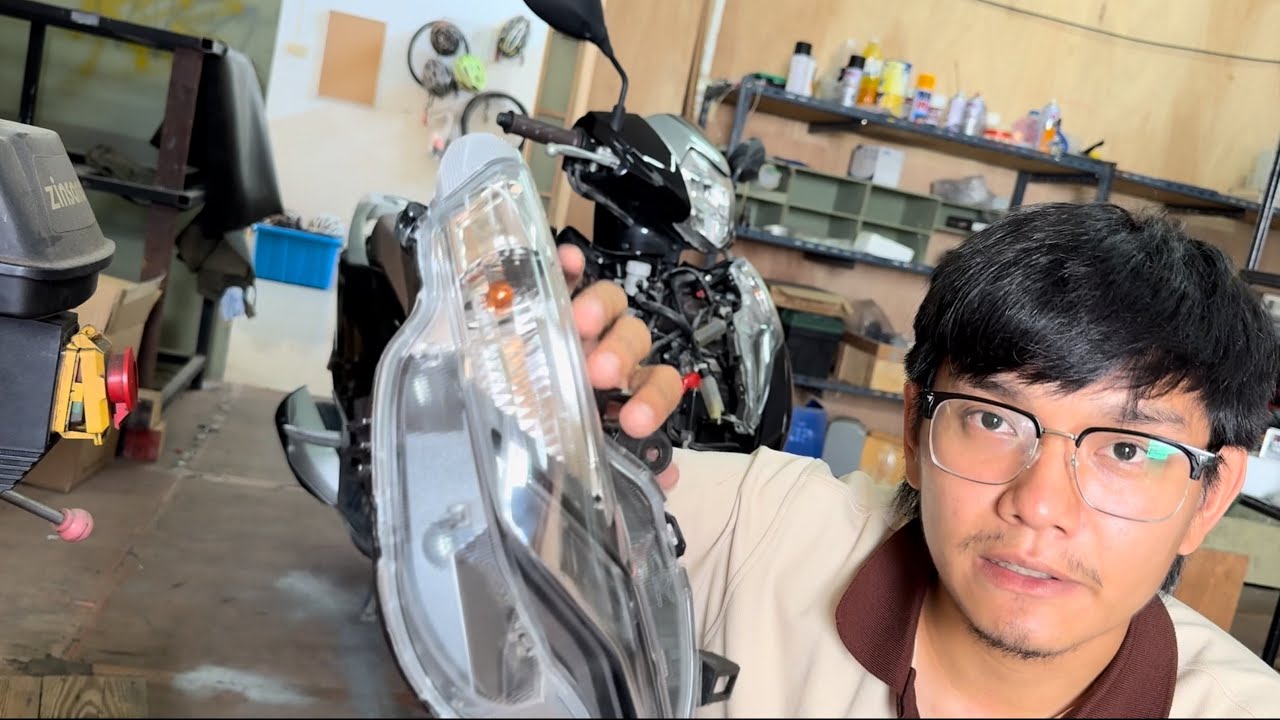 เปลี่ยนโคมไฟหรี่ Honda Lead 125 DIY เครื่องมือตู้อบกาวไฟหน้า