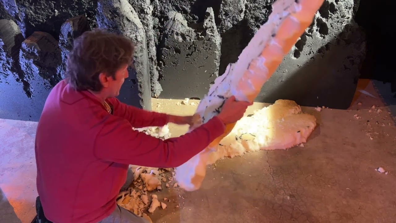 DIY Bat Cave Foam Wall Carving Demo