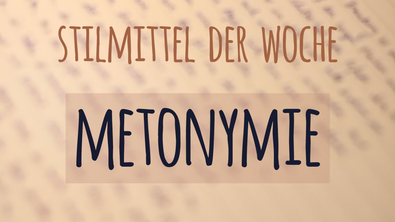 Metonymie einfach erklärt! | Beispiel