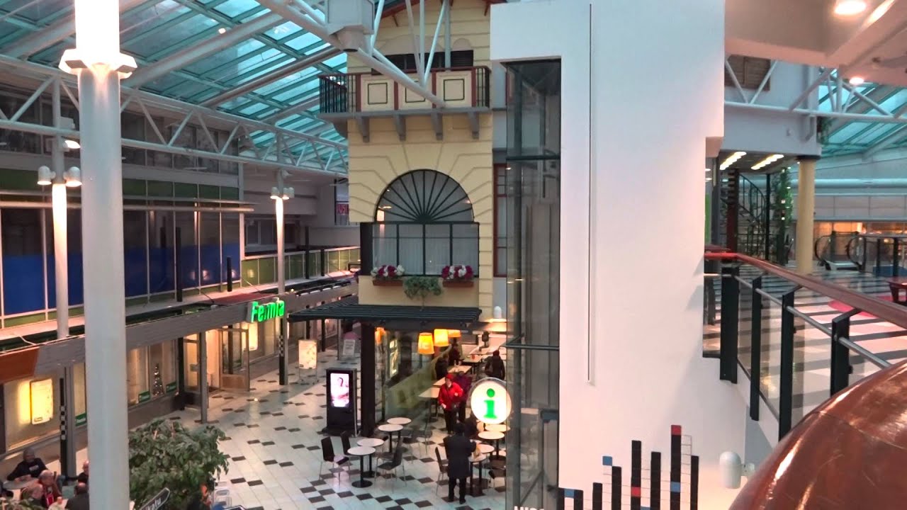 2000 OTIS 2000H Roped Hydraulic Glass Elevator/Lift@Hansa Shopping Center, Kouvola, Finland
