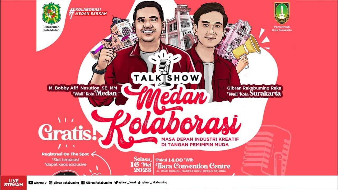 [LIVE GIBRANTV] Talk show “Medan Kolaborasi - Masa Depan Industri Kreatif di Tangan Pemimpin Muda”