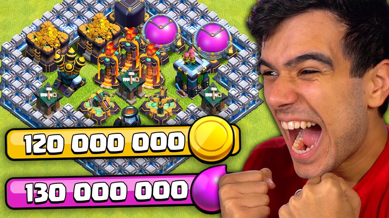 GASTEI 250 MILHÕES E UPEI TUDO NO CLASH OF CLANS!