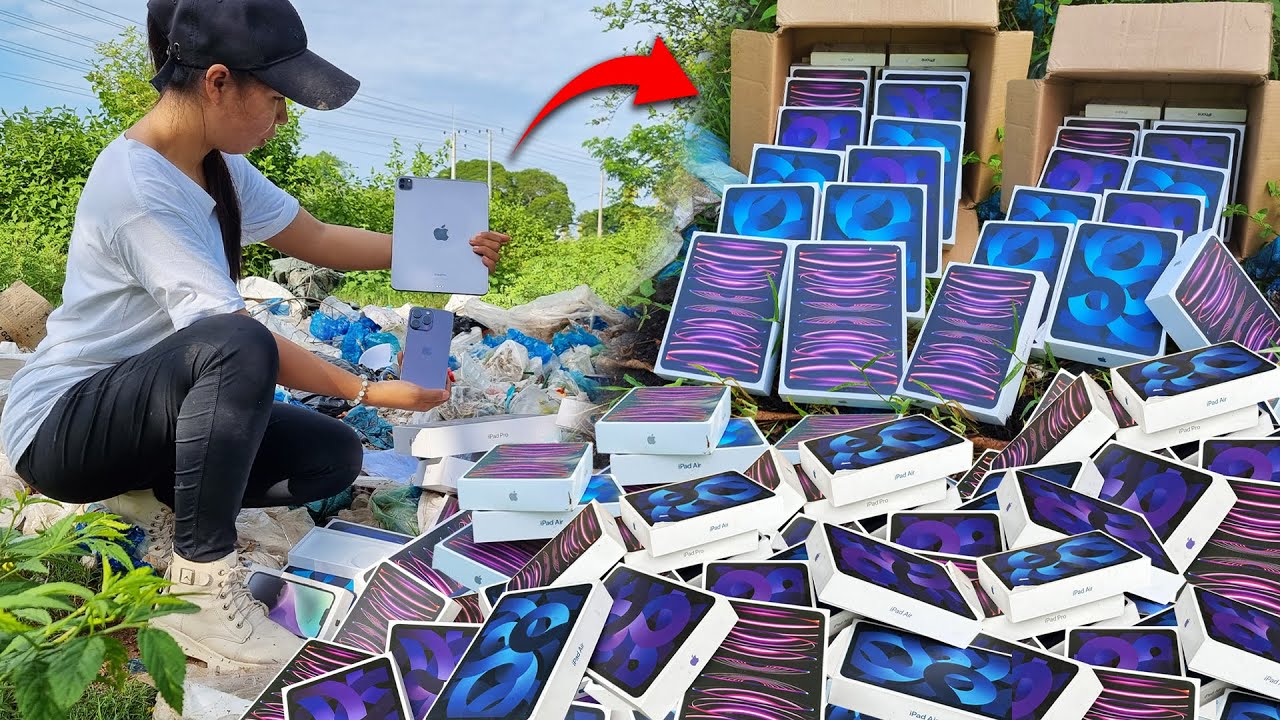Super Lucky... i Found a lot of New iPad Pro   iPad Air & iPhone 14 on the Landfill