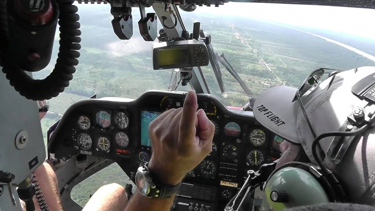 Helicopter ride with a little action