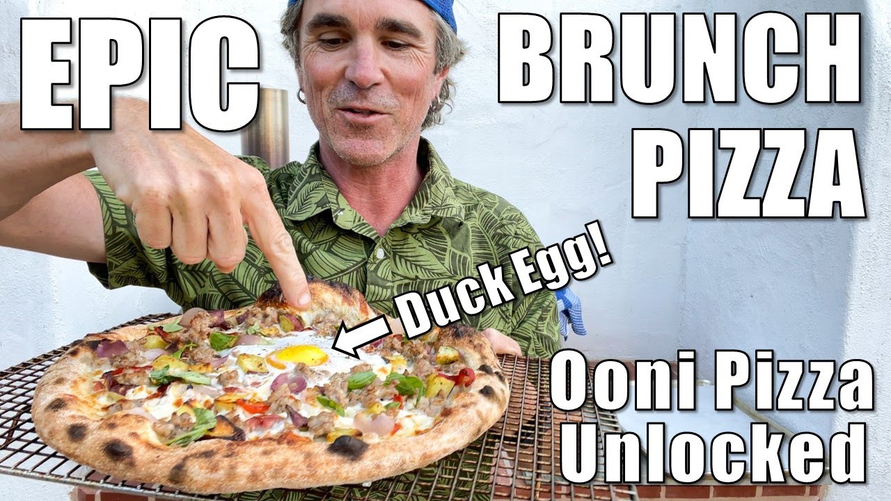 GIANT Duck Egg Cooked on a Pizza