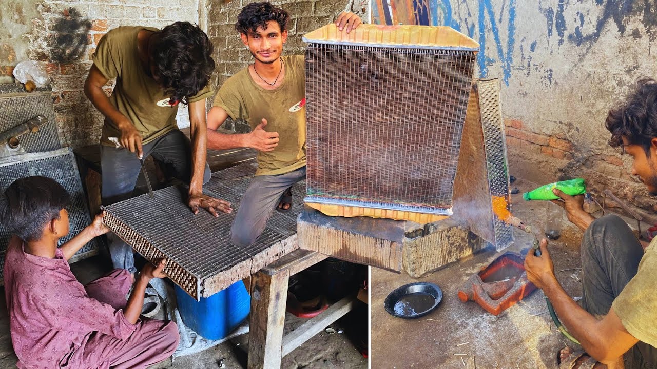 Bus Radiator Turned Truck-Ready! 🚍 Pakistani Mechanic’s Incredible Restoration Hack