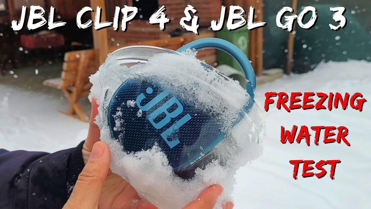 JBL Clip 4 & JBL GO3 Freezing water test at -20 Celsius degrees