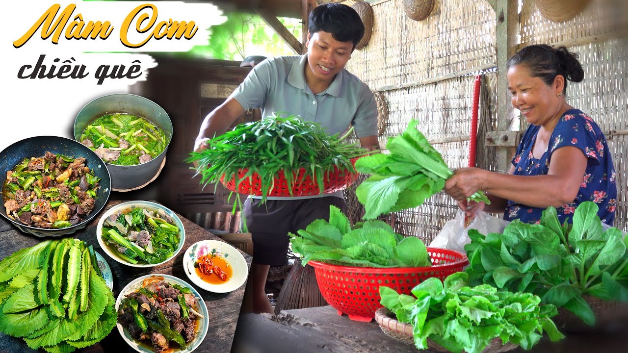 Cô Ba Miền Tây ✅ Bội thu rau vườn và bữa cơm chiều quê dân dã: vịt kho đậu rồng