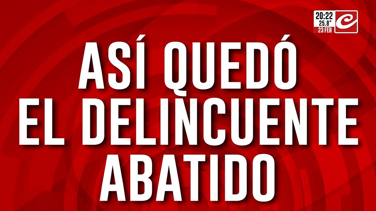 Monte Chingolo: así quedó el delincuente abatido