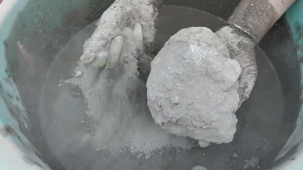 Super soft cement Crumbling in lots of water 💦 SA ASMR