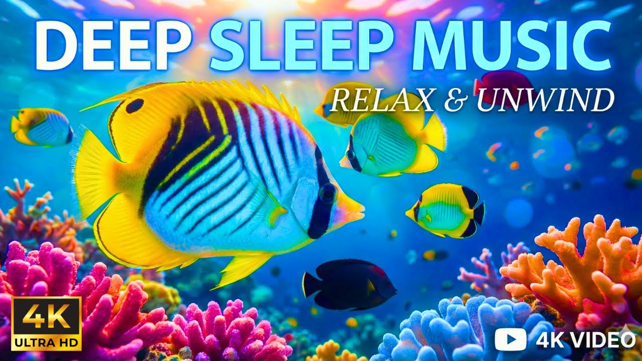 4K Underwater Relaxation 🌊 Deep Sleep Music & Peaceful Ocean Ambience for Stress Relief