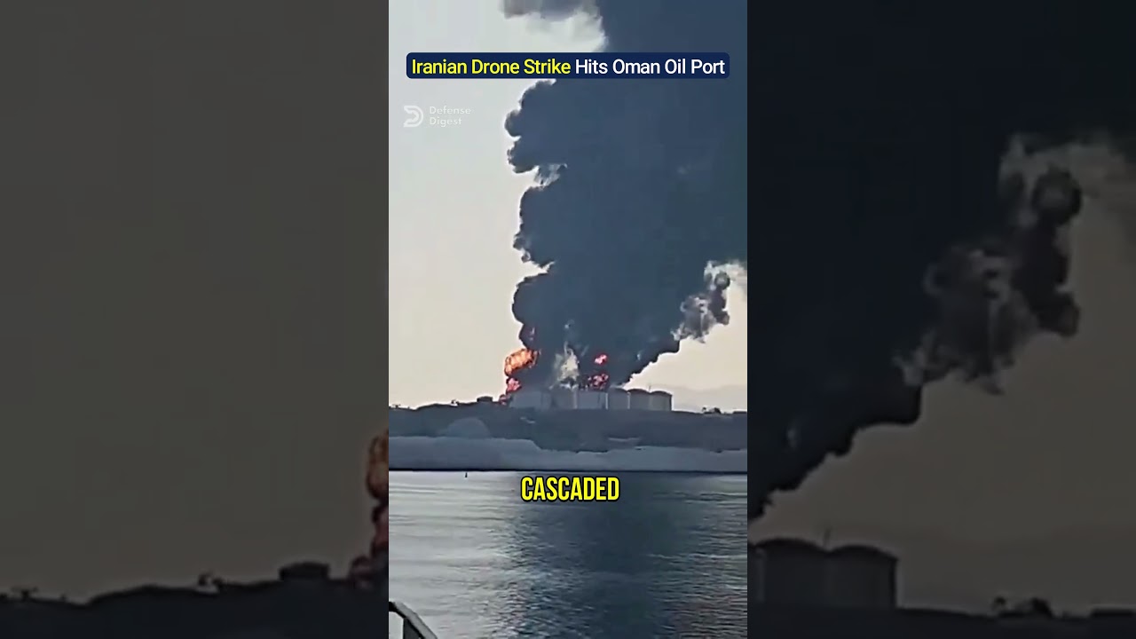 Иранские беспилотники нанесли удар по нефтяным резервуарам Омана в порту Салала!