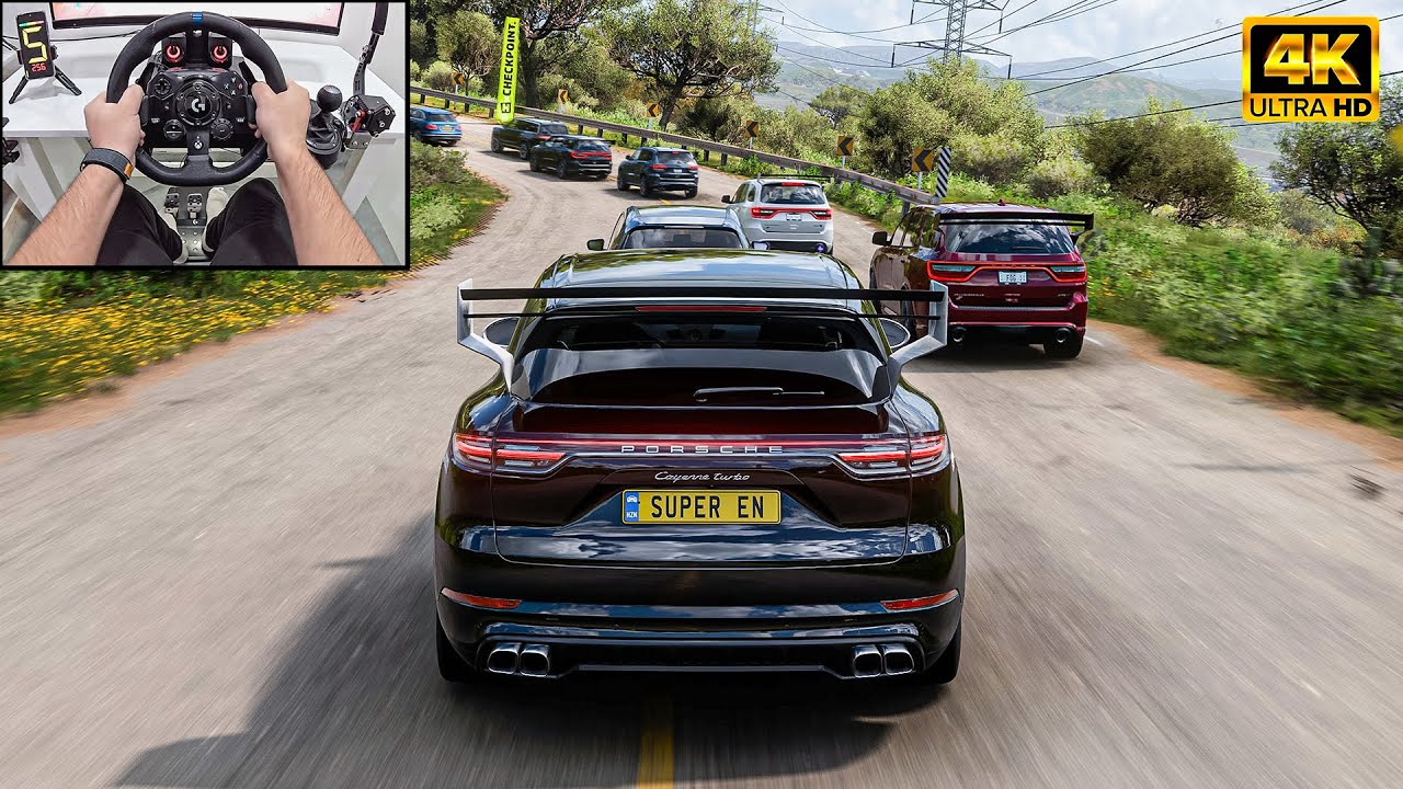 Porsche Cayenne Turbo VS SUV cars - Forza Horizon 5 | Logitech G923 Steering Wheel