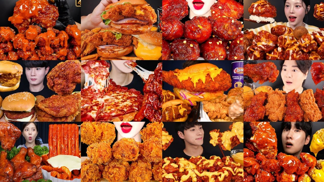 2× SPEED EATING SOUND | MUKBANG COMPILATION | KOREAN FRIED CHICKEN , BURGER, PIZZA, ... MUKBANG 