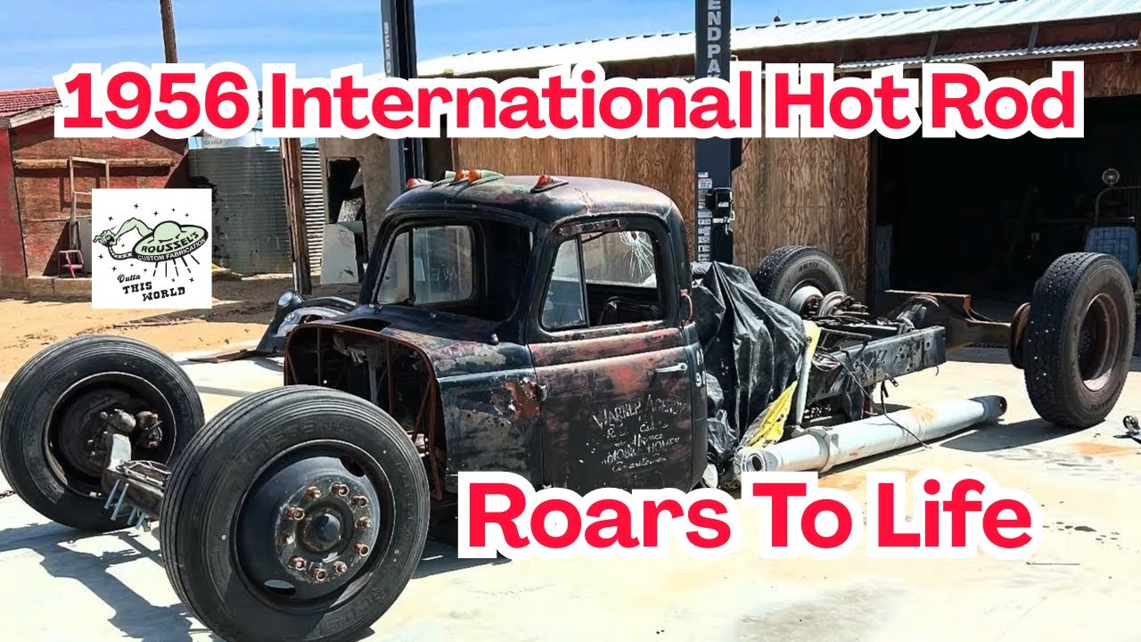 1956 International Custom Hot Rod: Little Jewel Roars To Life A Little Too  *Easily*  😂