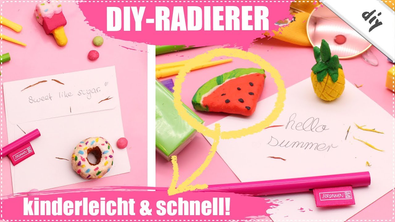DIY Echte Radiergummis selber machen! Einfach nachbasteln! 🍩