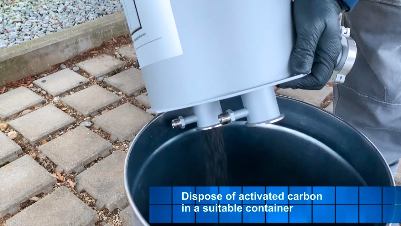 How to change the activated carbon load of MB-LMF-2/40 solvent filter
