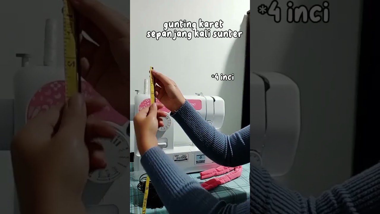 menjahit scrunchie ✨ vlog menjahit #sewing #menjahit