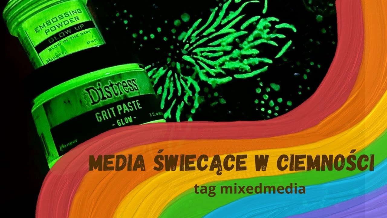 Tag świecący w ciemności || grit paste glow in the dark Ranger Tim Holtz || fanaberriess