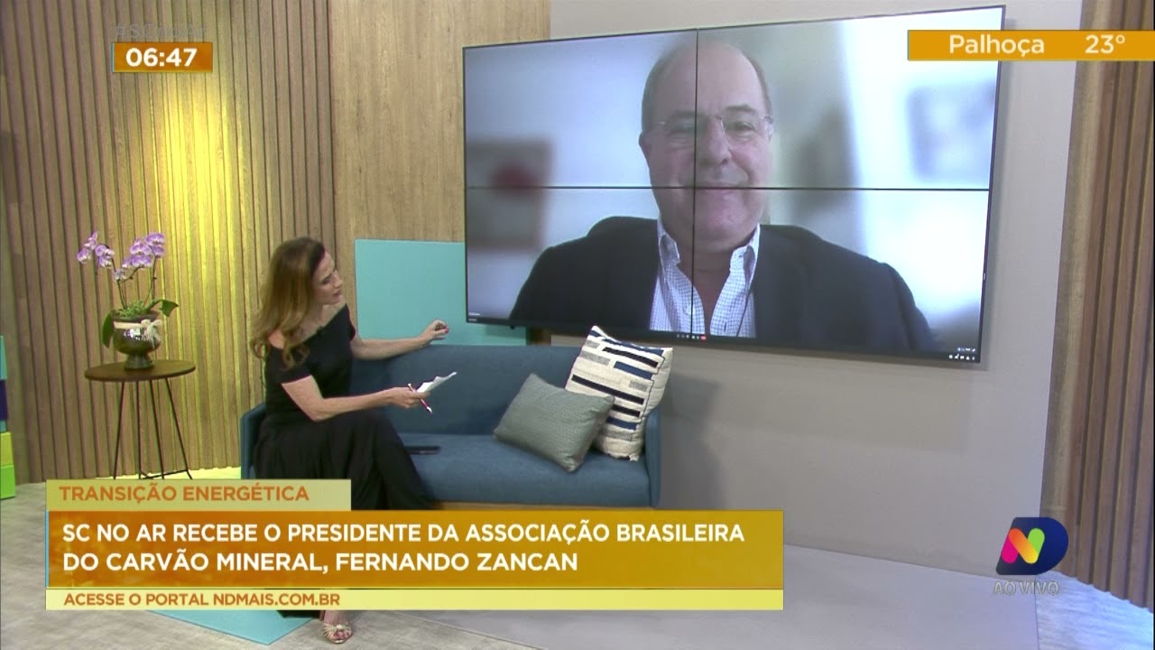SC no Ar recebe o presidente da Associa&ccedil;&atilde;o Brasileira do Carv&atilde;o Mineral, Fernando Zancan
