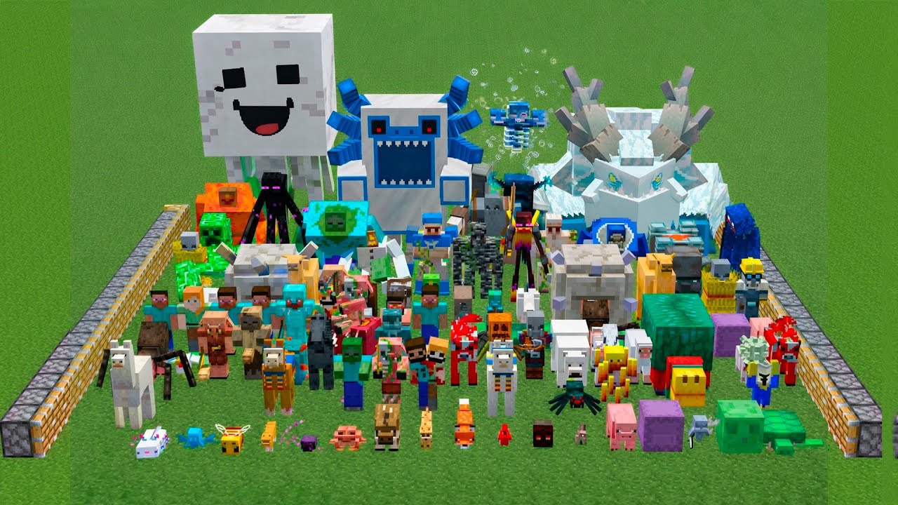 All minecraft mobs combined