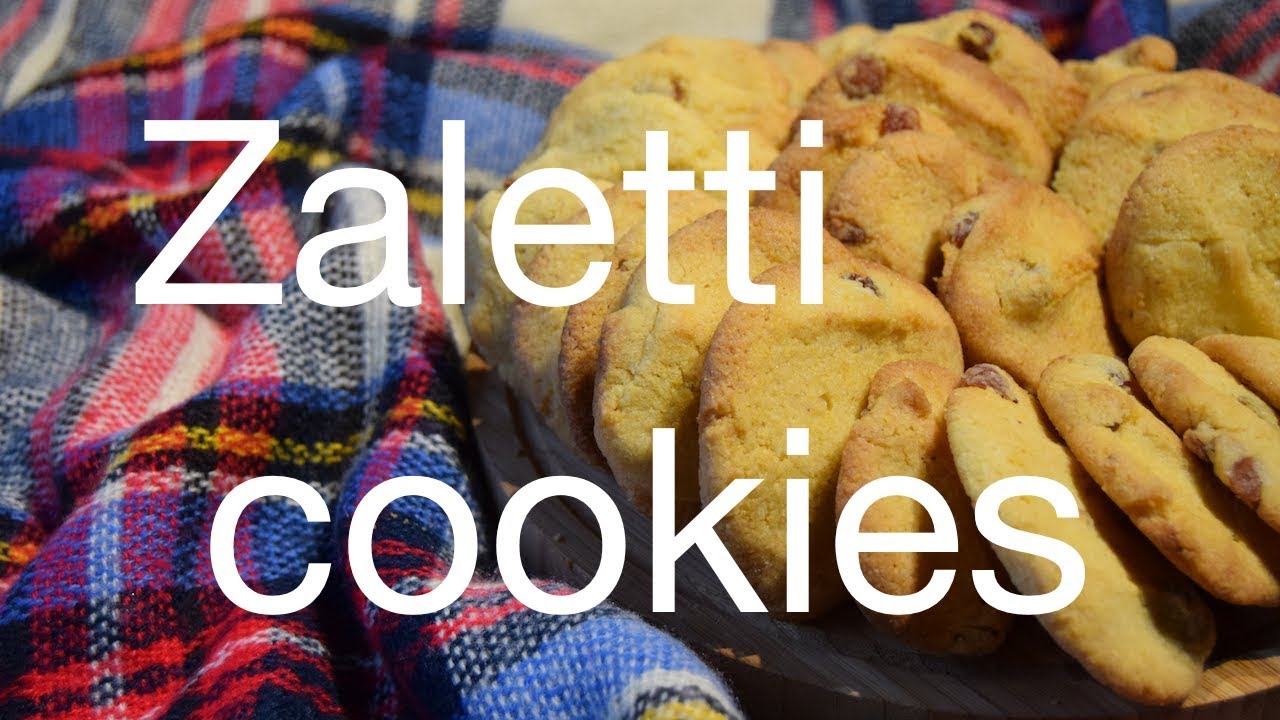 Italian Zaletti - Cookies with raisin, pine nuts and corn flour
