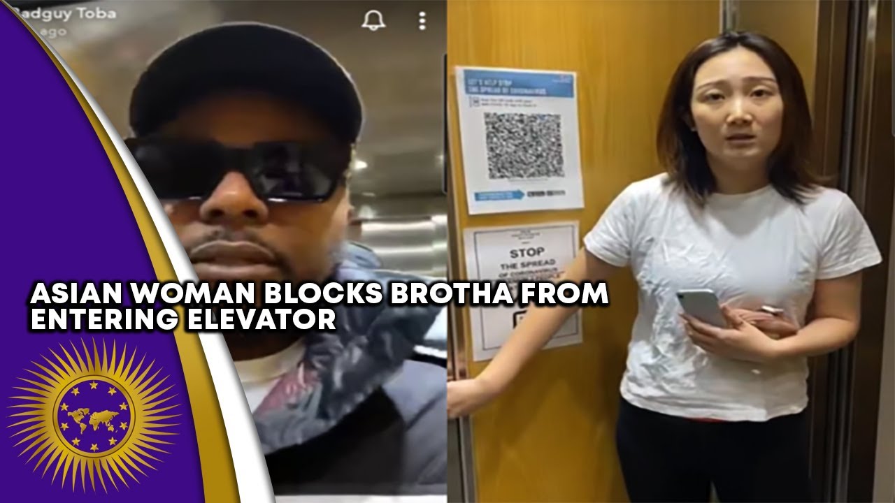 Asian Woman Refuse To Allow Brotha To Ride The Elevator In His Apartment Building