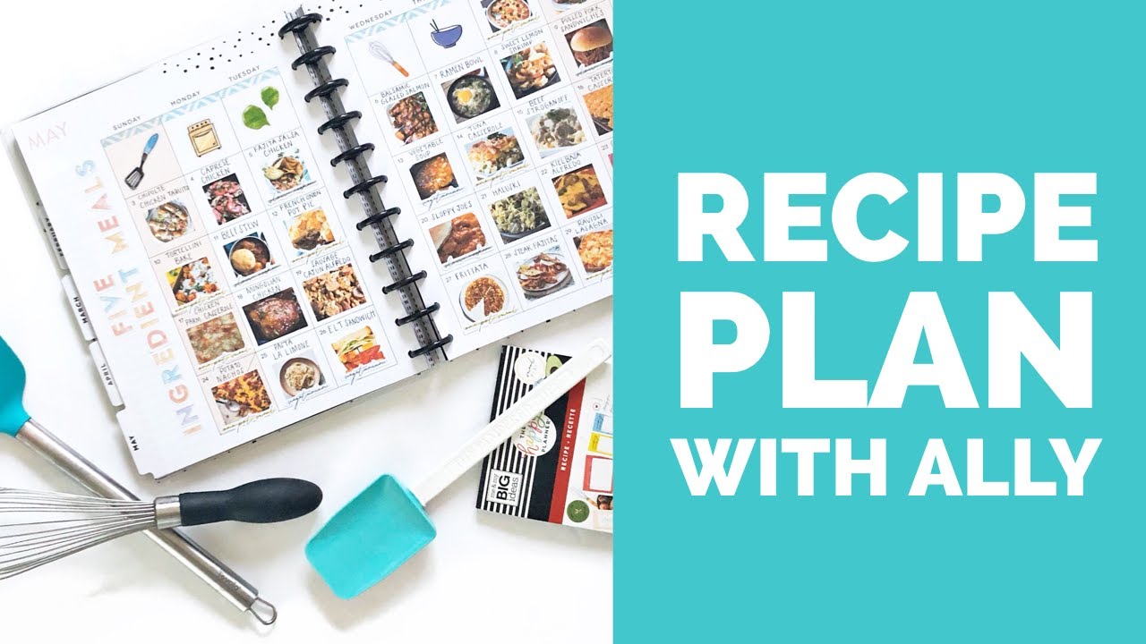 Monthly Meal Planning - 5 Ingredients or Less! // Recipe Planning // The Happy Planner
