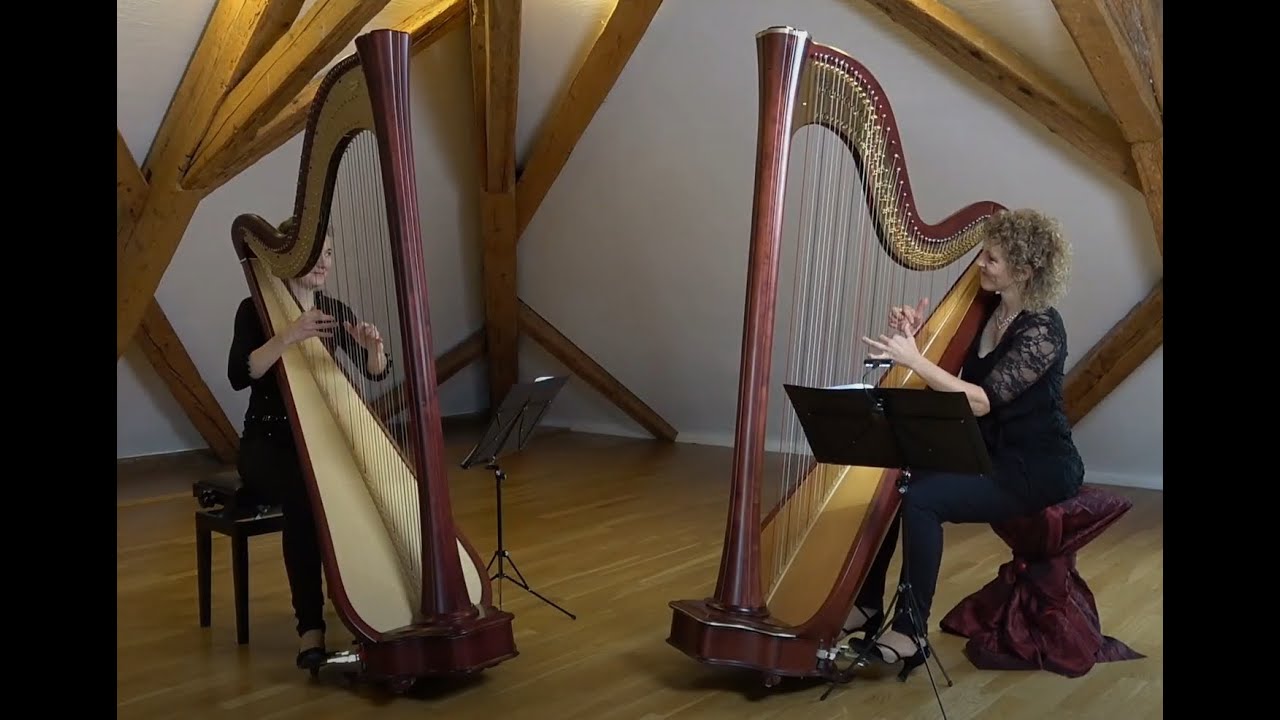 Die Moldau von Bedrich Smetana- arrangiert für zwei Pedalharfen von Anne Kox-Schindelin