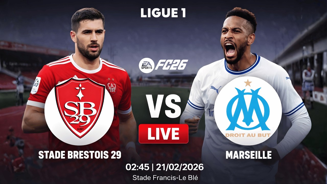 Brest vs Marseille LIVE 🔴 | Ligue 1 2026 Full Match