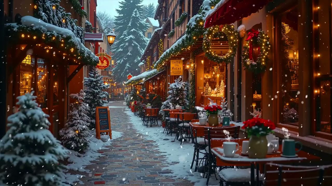 Quiet Winter Street Jazz ☕ Soft Coffee Jazz for Peaceful Urban Evenings