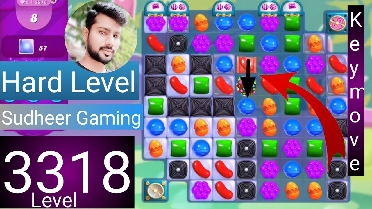 Candy crush saga level 3318 । No boosters । Hard level । Candy crush 3318 help । Sudheer Gaming