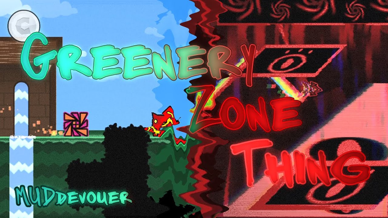 EPILEPSY WARNING | Greenery Zone Thing [Harder] by MUDdevouer & more (w/coin) - Geometry Dash 2.2