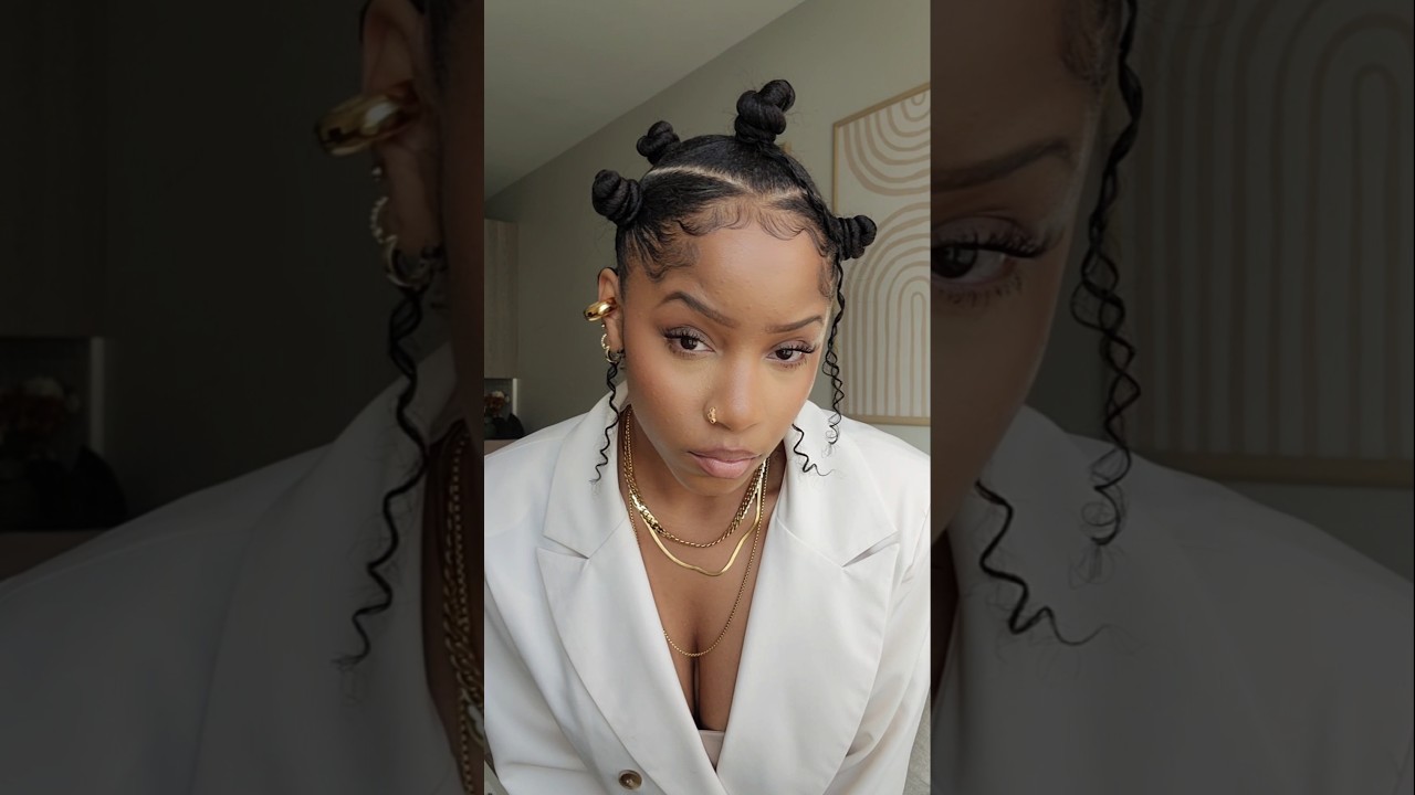 Quick Style: Bantu Knots w/added hair😍