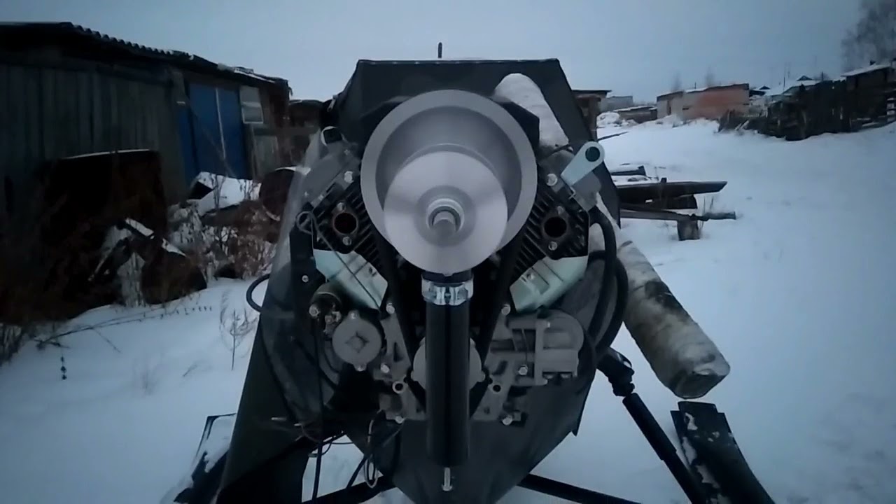 Аэросани. Замер тяги. Результат порадовал . 27 ЛС.