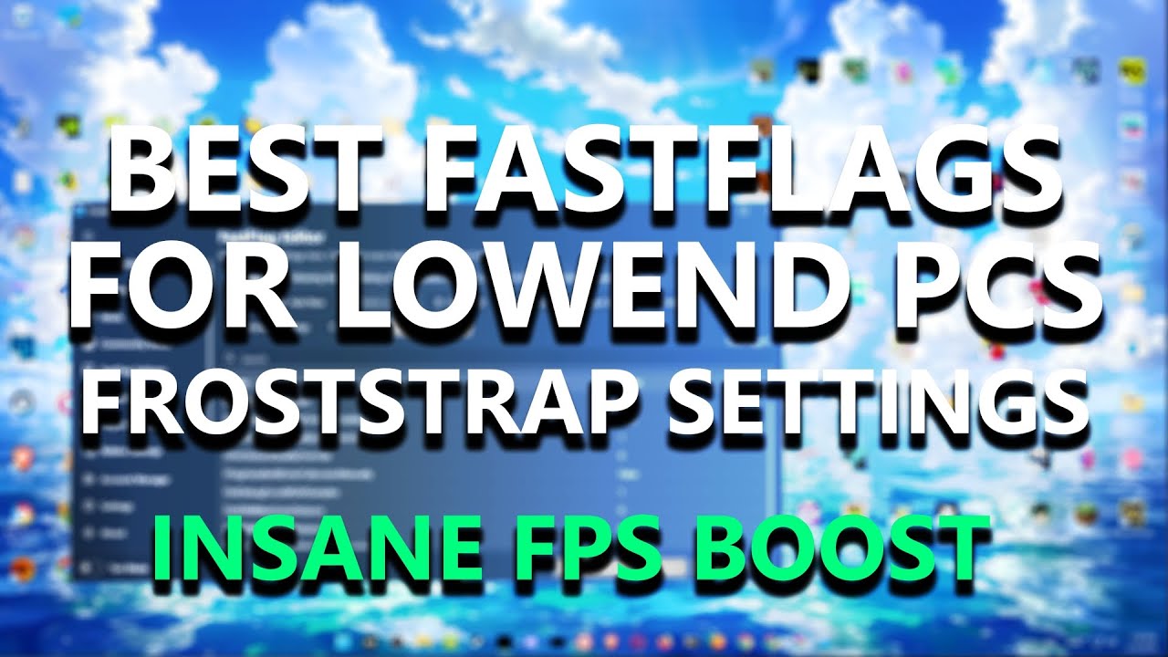 BEST FROSTRAP SETTINGS + BEST FASTFLAGS FOR HIGH FPS | Roblox fflags insane fps boost