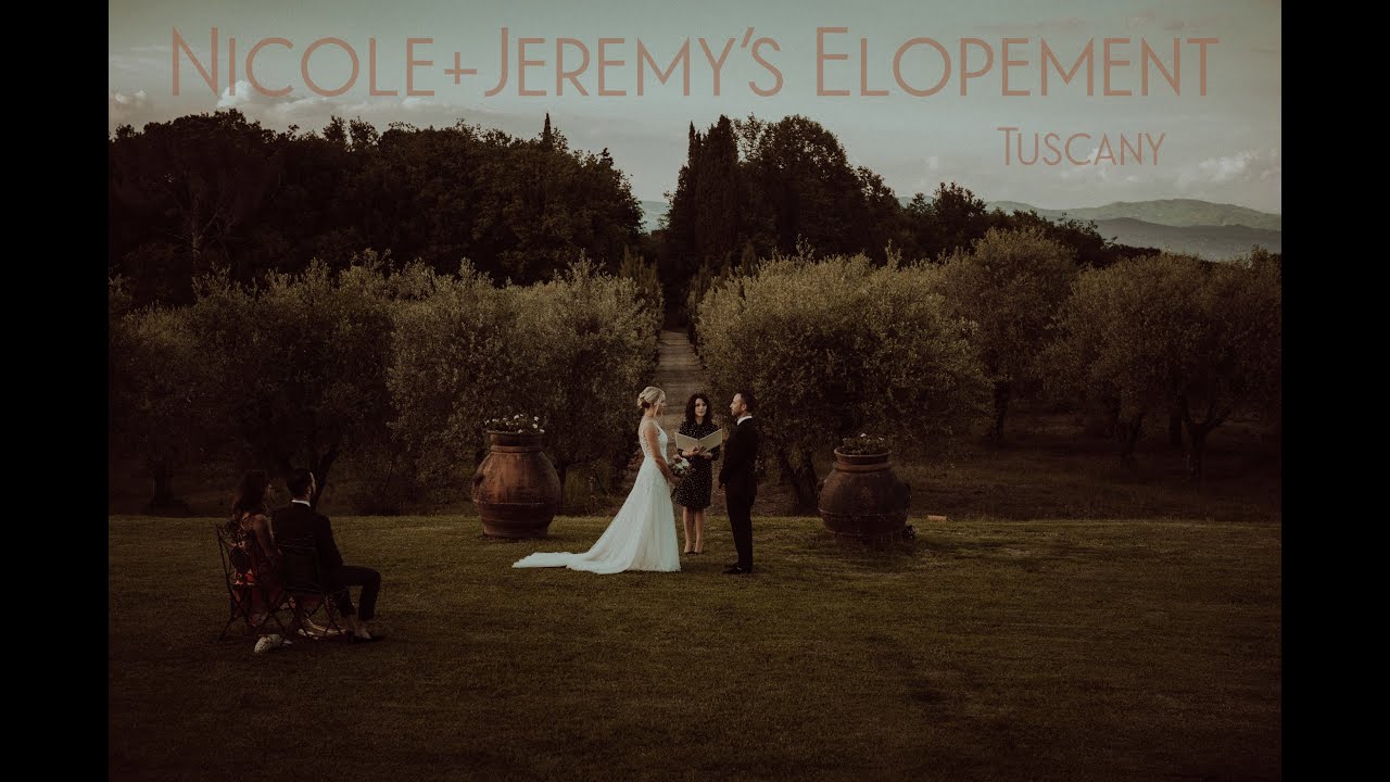 Elopement in Tuscany Countryside in a Dreamy Sunset Atmosphere. Villa Mangiacane, Florence, Italy