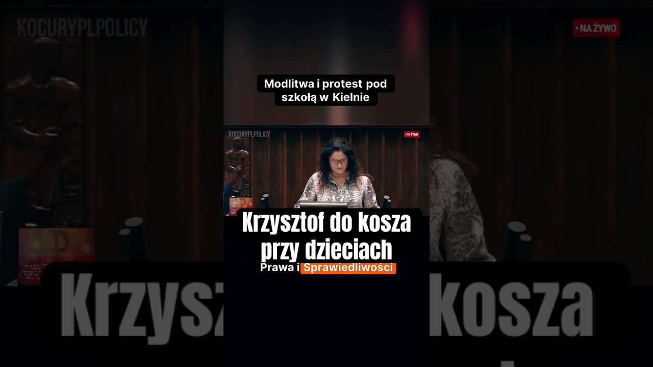 Modlitwa i protest pod szkołą w Kielnie