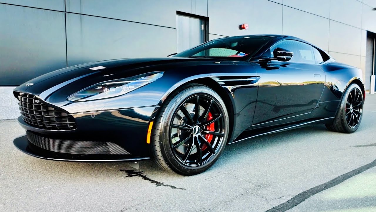 2023 Aston Martin DB11 V8 Walkaround + POV Drive | 1,750 Miles (Ultramarine Black/Red)
