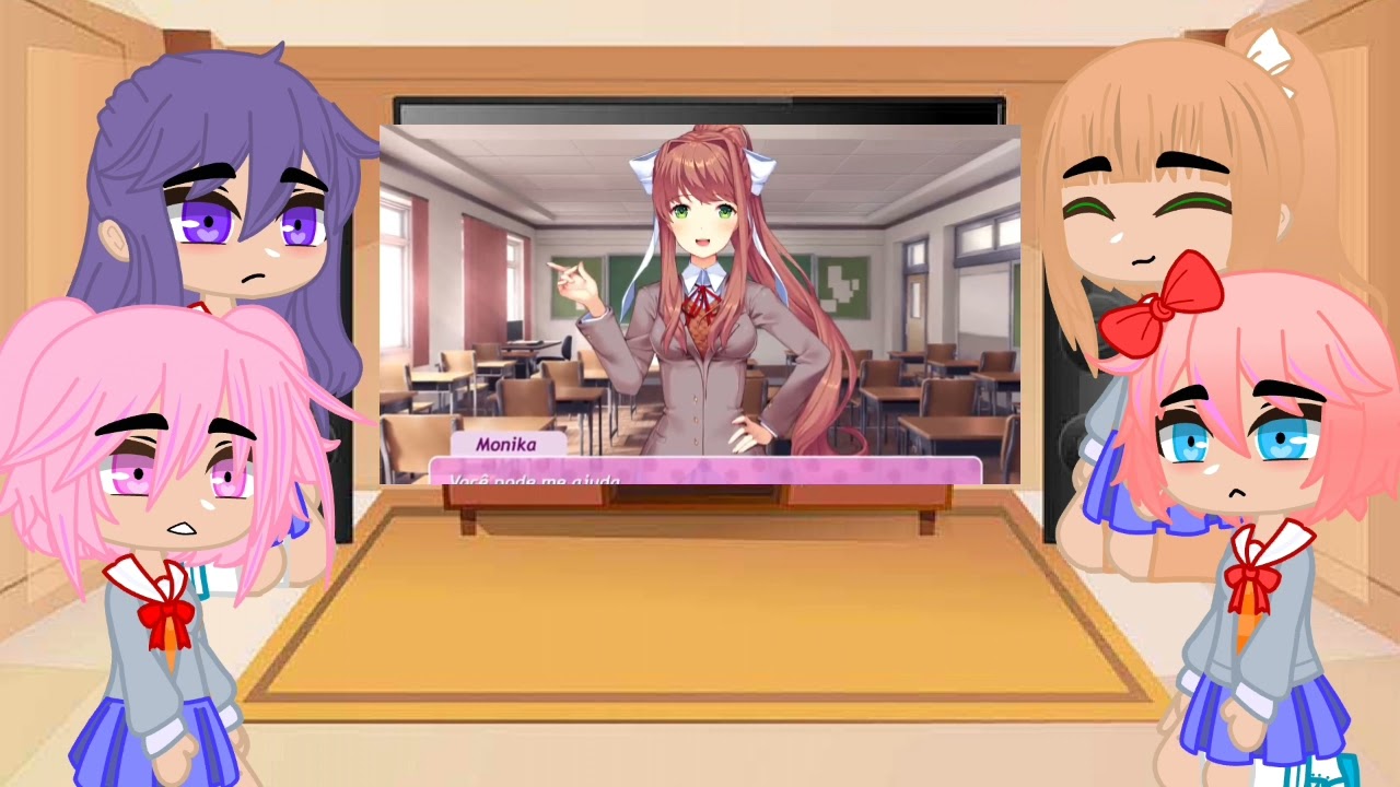 personagens de doki doki literatuble club reagindo ao rap de doki doki!