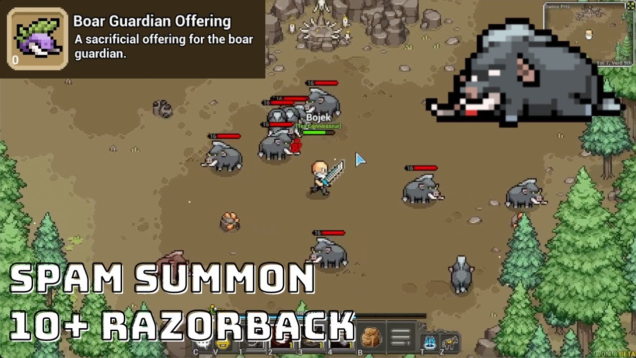 Spam Summon Razorback - Heartwood Online