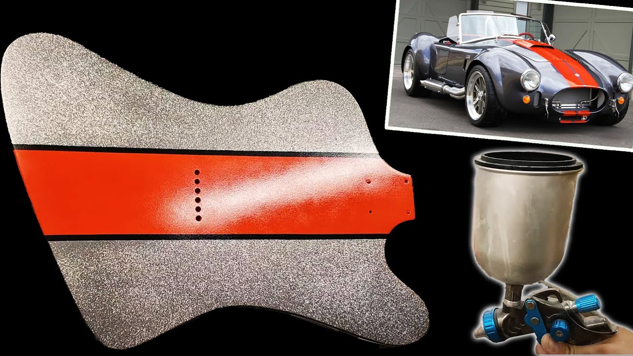 Guitar finish: Orange and Bronze Flake - Guitar building