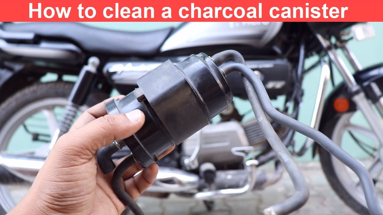how to clean a clogged charcoal canister