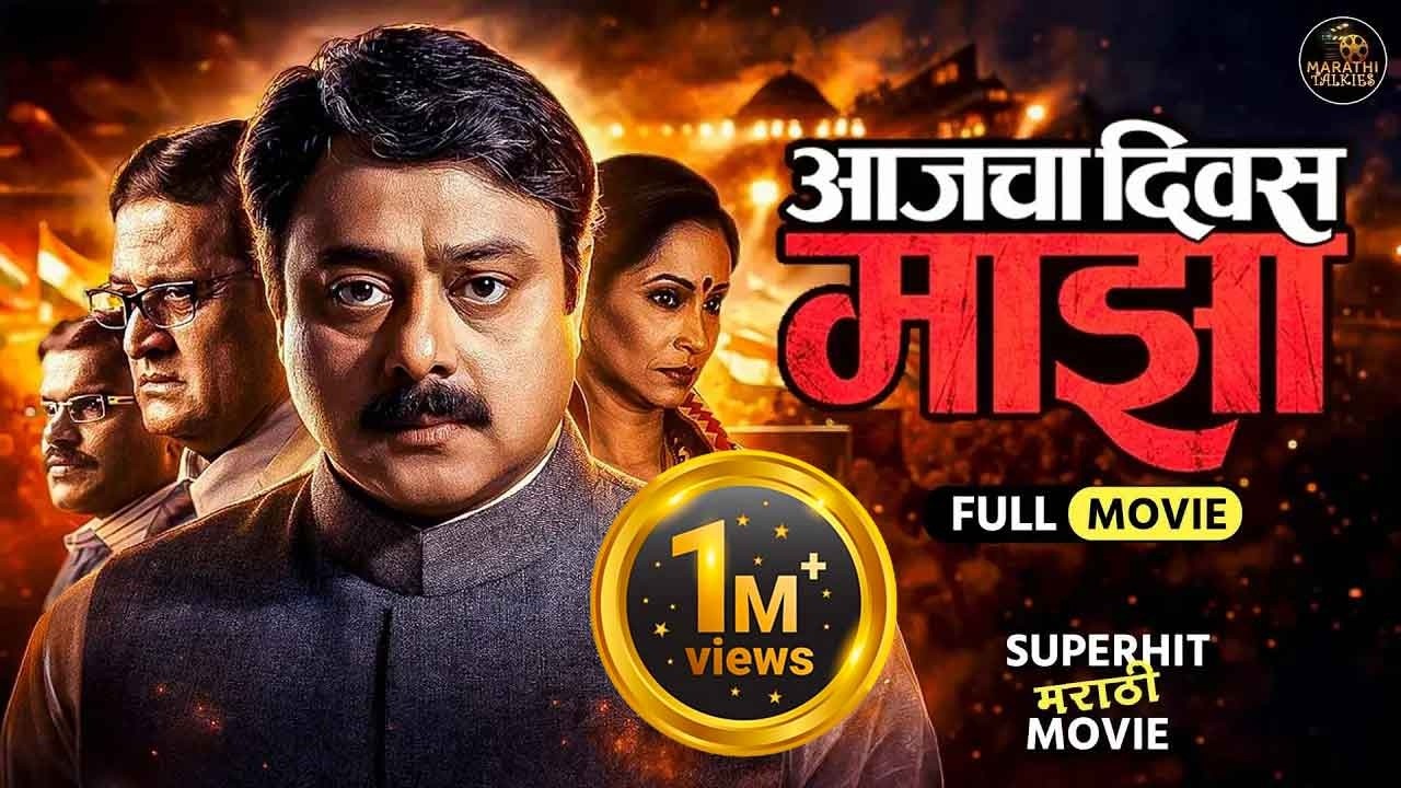 आजचा दिवस माझा Aajcha Divas Majha | Marathi Full Movie | Sachin Khedekar, Ashwini, Mahesh Manjrekar