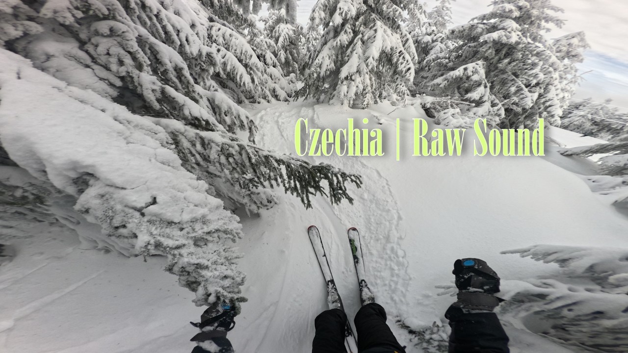 Skiing in Czechia / Raw sound